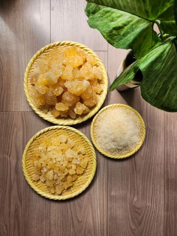 Đường Phèn Vàng Quảng Ngãi 1kg - Hạt Mịn, Hạt Vừa, Hạt To Nguyên Chất, Không Tẩy - Nguyên Liệu Nấu Ăn Lành Mạnh, Giải Nhiệt.