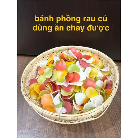 1 gói bánh phồng tôm rau củ, bánh phồng tôm tiêu trắng đặc sản Sa Đéc - Đồng Tháp chính gốc, đóng gói sạch sẽ