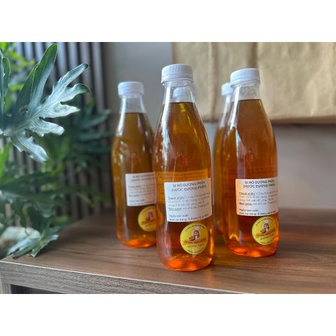 Si rô đường phèn nguyên chất Quảng Ngãi 1000ml - Ngọt thanh tiện dụng cho pha chế và nấu ăn, sản phẩm vệ sinh an toàn sức khỏe.