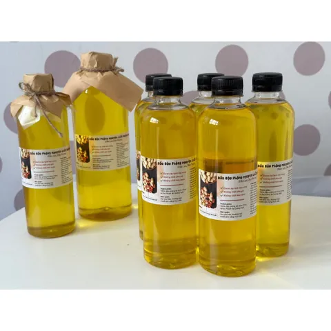 Dầu đậu phộng nguyên chất Quảng Ngãi 100% - Dầu lạc ép thủ công, không chất bảo quản, tốt cho sức khỏe, 500ml, 1000ml