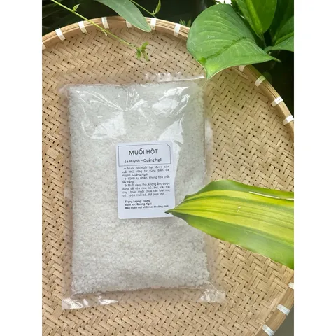 Combo 2kg Muối hột/muối hạt Sa Huỳnh - sản xuất thủ công, không tẩy trắng