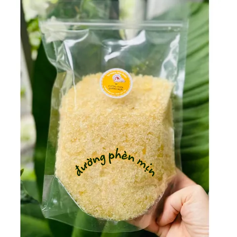 Đường phèn quảng ngãi hạt mịn đường phèn vàng mật mía nguyên chất nhà làm không tẩy 500g