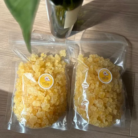 Đường phèn quảng ngãi hạt mịn đường phèn vàng mật mía nguyên chất nhà làm không tẩy 500g
