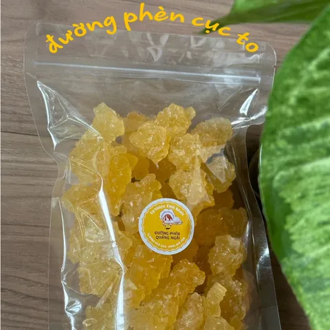Đường phèn quảng ngãi hạt mịn đường phèn vàng mật mía nguyên chất nhà làm không tẩy 500g