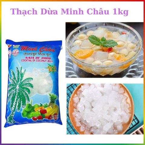 Thạch Dừa Minh Châu 1kg - Đặc sản Bến Tre Ngày Xưa, Hương Vị Tự Nhiên, Giải Khát Thơm Mát, Tráng Miệng Tươi Ngon