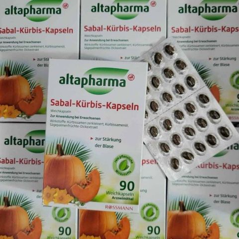 Viên uống bổ thận Altapharma Sabal Kurbis 90 viên - Giảm tiểu đêm, tiểu nhiều lần, Hàng Đức chất lượng cao