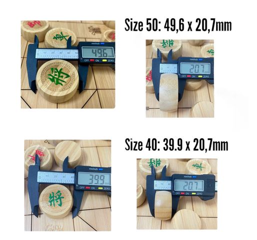 Bộ Cờ Tướng Gỗ Trúc Tự Nhiên Khắc Nổi - Cờ Chơi Nghệ Thuật Thủ Công, Quân Cờ Xanh Đỏ, Hộp Giấy Tiện Lợi