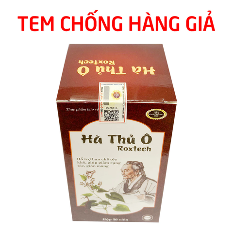 Hà Thủ Ô Roxtech 30 Viên - Tăng Cường Sức Khỏe Tóc, Đen Tóc, Giảm Bạc Sớm, Giảm Rụng Tóc, Dưỡng Ẩm Mượt Mà