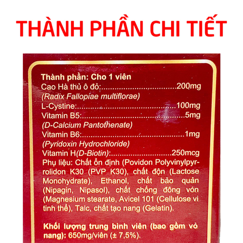 Hà Thủ Ô Roxtech 30 Viên - Tăng Cường Sức Khỏe Tóc, Đen Tóc, Giảm Bạc Sớm, Giảm Rụng Tóc, Dưỡng Ẩm Mượt Mà