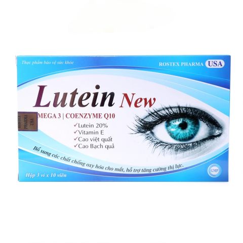 Viên Uống Sáng Mắt Lutein Omega 3 Giảm Khô Mắt, Mờ Mắt, Mỏi Mắt - Bổ Sung Sức Khỏe Đôi Mắt - Hộp 30 Viên ROSTEX PHARMA USA