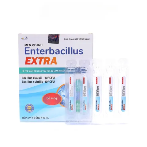 Men vi sinh Enterbacillus Extra EUCARE - Hỗ trợ tiêu hóa, giảm táo bón và tiêu chảy - 20 ống bổ sung lợi khuẩn và kẽm