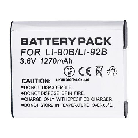 Pin Máy Ảnh Olympus Li-90B/92B - Pin Lithium 3.7V cho Stylus SH-1, SH-2, SH-3, SH-50, SH-60, TG-1 Tough và Nhiều Mẫu Khác