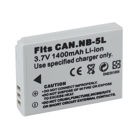 Pin máy ảnh Canon NB-5L 3.7V 1400mAh - Phụ kiện cho Canon PowerShot S95, S100, SX200, IXUS 800IS, 850IS, 860IS