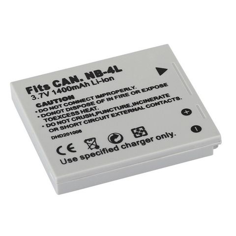 Pin Máy Ảnh Canon NB-4L 1400mAh 3.7V - Tương Thích IXUS 30, 40, 50, 55, 60, 65, 70, 75, 80 IS, ELPH 100 HS, PowerShot