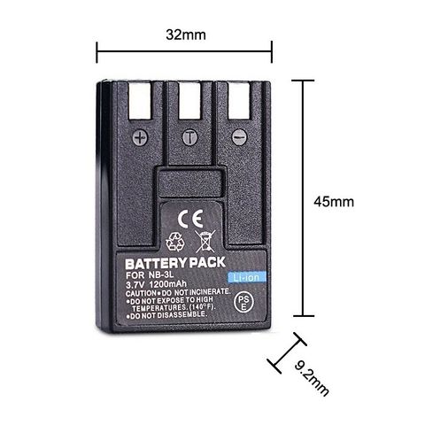 Pin Máy Ảnh Canon NB-3L (NB3L) - Pin Lithium Cho Canon IXUS i, i5, II, 700, 750, 600 IXY SD 100, SD 110, IXY DV M5