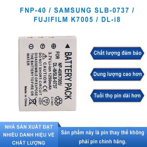 Pin Máy Ảnh Fuji FNP-40 SLB-0737 - Pin Lithium Chất Lượng Cao Dùng Cho F402, F700, F710, F810, V10, J5, S4, S3