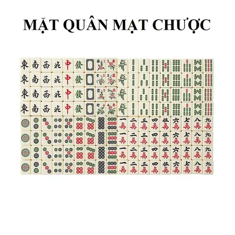 Combo 144 Quân Bài Mạt Chược Size #30 Kèm Phụ Kiện - Cờ Mahjong Chất Liệu Nhựa Melamin, Đồ Chơi Sưu Tầm Giải Trí Thú Vị