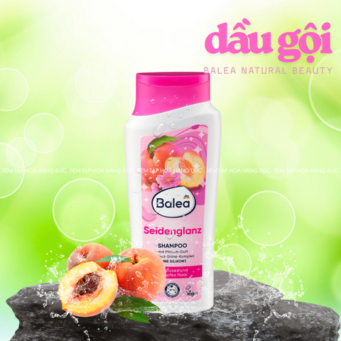 Bộ Dầu Gội Xả Balea Nature Beauty - Dưỡng Tóc Xỉn Màu Thiếu Sức Sống, Tóc Mềm Mượt, Thuần Chay, Không Silicone, Hương Đào Tươi Mát