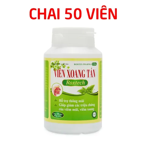 Viên Xoang Tán Roxtech - Hỗ Trợ Giảm Viêm Xoang, Viêm Mũi Dị Ứng - 50 Viên Thực Phẩm Chức Năng Chất Lượng cao