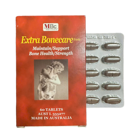Viên Uống Extra Bonecare Forte Bổ Sung Canxi & Vitamin Hỗ Trợ Xương Chắc Khỏe - Hộp 60 Viên Dành Cho Người Lớn và Trẻ Em