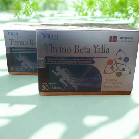 Thymo Beta Yalla - Viên Uống Tăng Cường Sức Đề Kháng, Bảo Vệ Sức Khỏe Từ Vitamin và Thymomodulin - Dành Cho Người Lớn và Trẻ Từ 12 Tuổi
