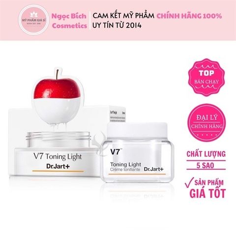 Kem Dưỡng Trắng Da Dr.Jart+ V7 Toning Light 15ml - Làm Sáng Da Hiệu Quả, Chống Thâm Nám, Phù Hợp Cho Mọi Loại Da