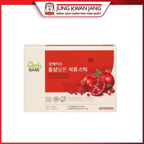 Nước Hồng Sâm Goodbase Tinh Chất Lựu Đỏ KGC Jung Kwan Jang - Hỗ Trợ Sức Khỏe và Làm Đẹp (30 gói x 10ml)
