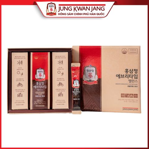 Tinh Chất Hồng Sâm Pha Sẵn KGC Jung Kwan Jang Everytime Balance 30 Gói - Bồi Bổ Sức Khỏe, Tăng Cường Miễn Dịch, Dễ Dàng Mang Theo Khi Du Lịch