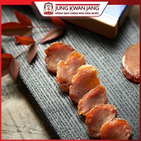 Hồng Sâm Cắt Lát Tẩm Mật Ong KGC Jung Kwan Jang - Giải Pháp Bồi Bổ Khỏe Mạnh (Hộp 12 Gói)