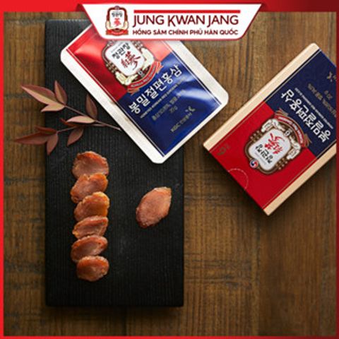 Hồng Sâm Cắt Lát Tẩm Mật Ong KGC Jung Kwan Jang - Giải Pháp Bồi Bổ Khỏe Mạnh (Hộp 12 Gói)