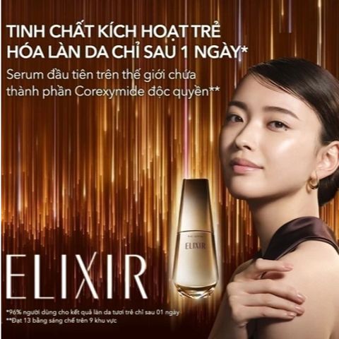 Serum Kích Hoạt Trẻ Hóa Làn Da ELIXIR THE SERUM 50ML - Chăm Sóc Da Mặt Nội Địa Nhật Bản, Giúp Da Chống Lão Hóa, Căng Mướt, Ẩm Mịn