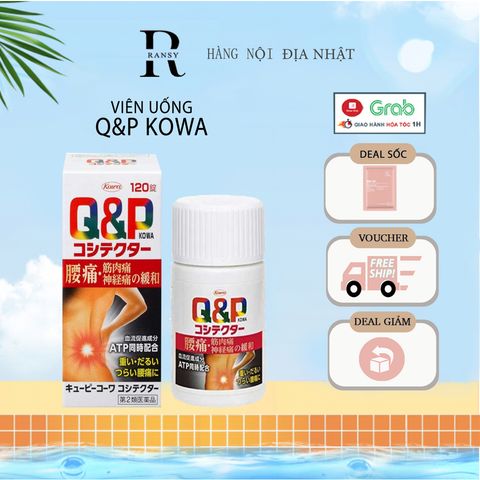 Viên uống Q&P Kowa Nhật Bản - Giảm đau lưng, bổ trợ xương khớp, 60/120 viên - Hàng chính hãng, cải thiện sức khỏe hiệu quả