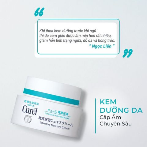 Kem Dưỡng Da Cấp Ẩm Curel Intensive Moisture Care 40g - Kem Dưỡng Da Nhạy Cảm Nhật Bản, Cấp Ẩm Chuyên Sâu, Dưỡng Trắng Da