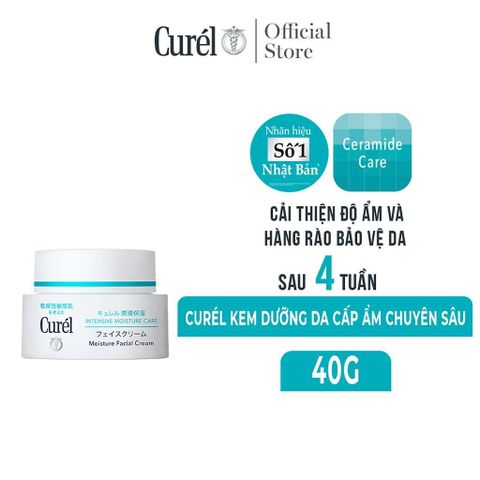 Kem Dưỡng Da Cấp Ẩm Curel Intensive Moisture Care 40g - Kem Dưỡng Da Nhạy Cảm Nhật Bản, Cấp Ẩm Chuyên Sâu, Dưỡng Trắng Da