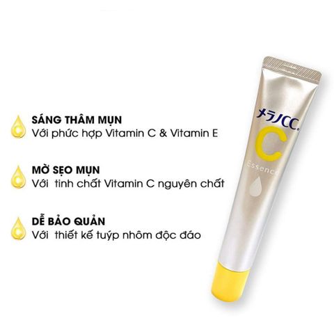Serum Melano CC Whitening Essence 20ml - Dưỡng Trắng Da Chống Thâm Nám, Vitamin C & E, Xuất Xứ Nhật Bản