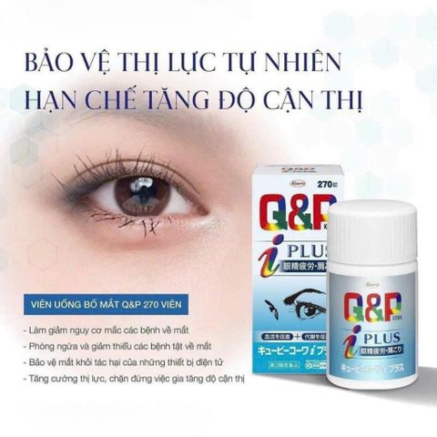 Viên Uống Mắt Q&P Kowa 270 Viên - Bảo Vệ Thị Lực, Giảm Mỏi Mắt, Hỗ Trợ Chăm Sóc Sức Khỏe Đôi Mắt, Sản Phẩm Nội Địa Nhật Bản