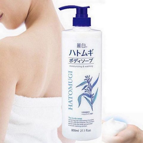 Sữa Tắm Trắng Da Hatomugi 800ml - Giúp Làn Da Sáng Mịn, Chăm Sóc Từ Hạt Ý Dĩ, Sản Phẩm Nội Địa Nhật Bản