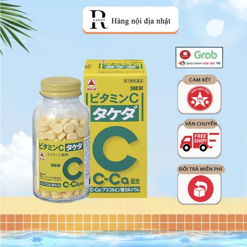 Viên Uống Bổ Sung Vitamin C Takeda 300 Viên - Tăng Cường Sức Đề Kháng, Làm Đẹp Da, Nội Địa Nhật Bản
