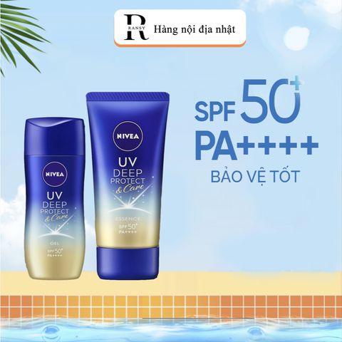 Kem chống nắng Nivea UV Deep Protect & Care Nhật Bản SPF50+ PA+++ - Bảo vệ da hiệu quả, dưỡng ẩm và làm sáng da tự nhiên