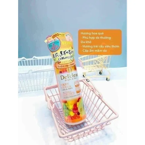 Gel Tẩy Tế Bào Chết Detclear Bright and Peel Nhật Bản 180ml - Hiệu Quả Làm Sạch Da, Giúp Da Trắng Sáng Và Mịn Màng