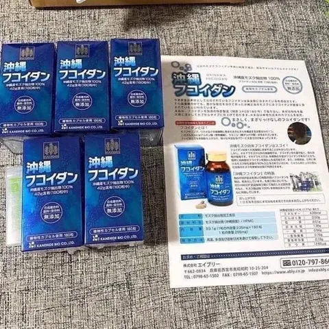 Viên Uống Fucoidan Okinawa 180 Viên - Thực phẩm chức năng hỗ trợ sức khỏe từ Nhật Bản, tăng cường miễn dịch và phục hồi sức khỏe