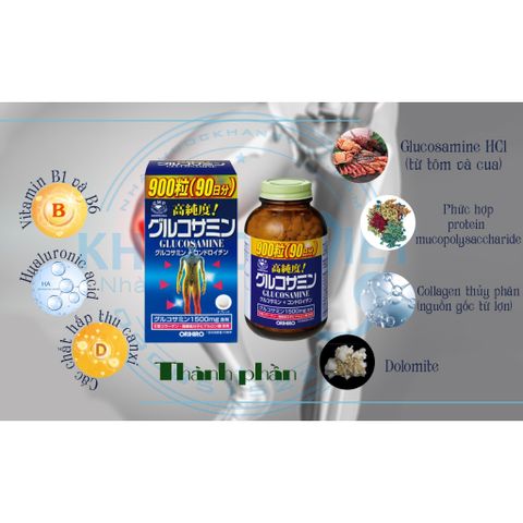 Viên Uống Glucosamine Orihiro 900 Viên - Hỗ Trợ Sức Khỏe Xương Khớp Từ Nhật Bản, Tái Tạo Sụn và Giảm Đau Khớp
