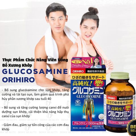 Viên Uống Glucosamine Orihiro 900 Viên - Hỗ Trợ Sức Khỏe Xương Khớp Từ Nhật Bản, Tái Tạo Sụn và Giảm Đau Khớp