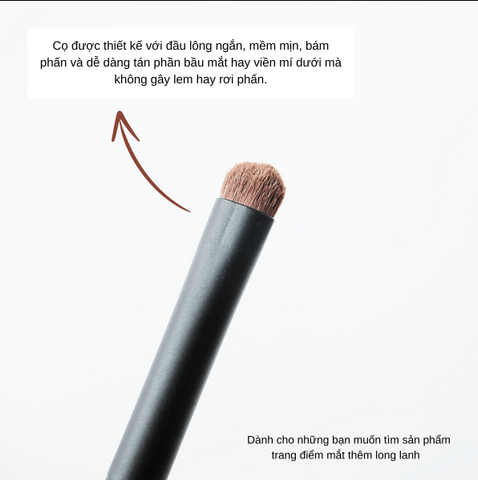 Cọ Đánh Phấn Mắt Ngắn Vacosi E07 - Cọ Trang Điểm Đầu Ngắn Chính Hãng Hàn Quốc, Tiện Lợi và Dễ Sử Dụng