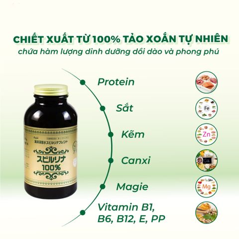 Tảo Xoắn DHC Spirulina Nhật Bản Hộp 2200 Viên - Bổ Sung Dinh Dưỡng, Tăng Cường Sức Khỏe, Hỗ Trợ Tiêu Hóa