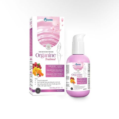 Dung Dịch Vệ Sinh Phụ Nữ Organine Tradimed 100ml - Giúp Duy Trì Độ Ẩm, Ngừa Vi Khuẩn & Nấm Ngứa Vùng Kín