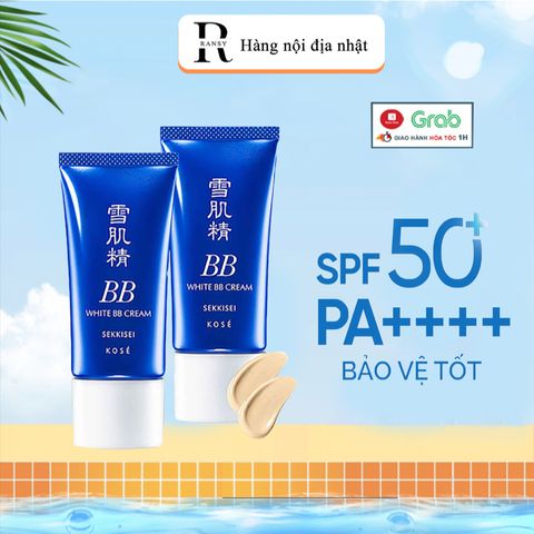 Kem nền chống nắng BB Kose Sekkisei White Cream Nhật Bản SPF 40 (30g) - Kem trang điểm đa năng, dưỡng ẩm và che khuyết điểm hiệu quả