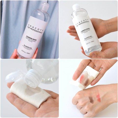 Nước tẩy trang Chacott for Professionals 500ml - Tẩy trang 3 trong 1, tinh chất dưỡng da từ Nhật Bản, phù hợp cho mọi loại da