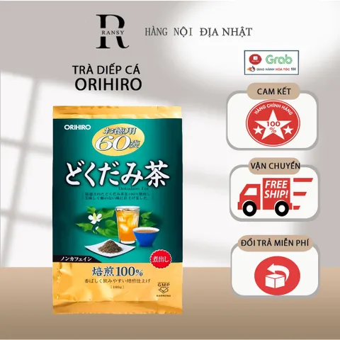 Trà Diếp Cá Nhật Bản Orihiro 60 Túi Lọc - Giúp Thanh Lọc Cơ Thể, Tăng Cường Sức Khỏe Tự Nhiên, Hỗ Trợ Làm Đẹp Da