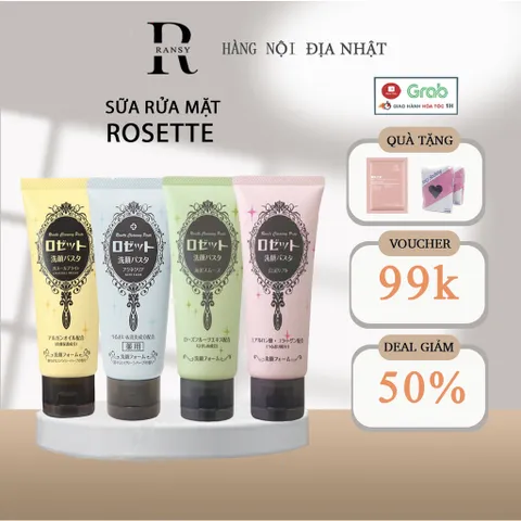 Sữa Rửa Mặt Rosette Bùn Khoáng Nhật Bản - 80g, Chăm Sóc Da Mặt, Làm Sạch Dịu Nhẹ, Thích Hợp Mọi Loại Da, Sản Phẩm Làm Sạch Da Từ Thiên Nhiên